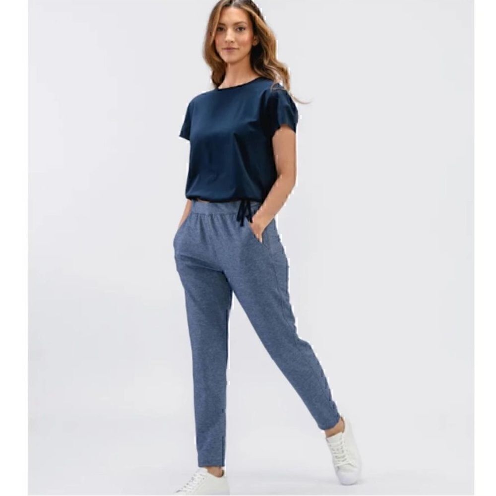 NWT Ministry Of Supply Women’s Fusion Terry Jogger in Indigo Heather Size XXL